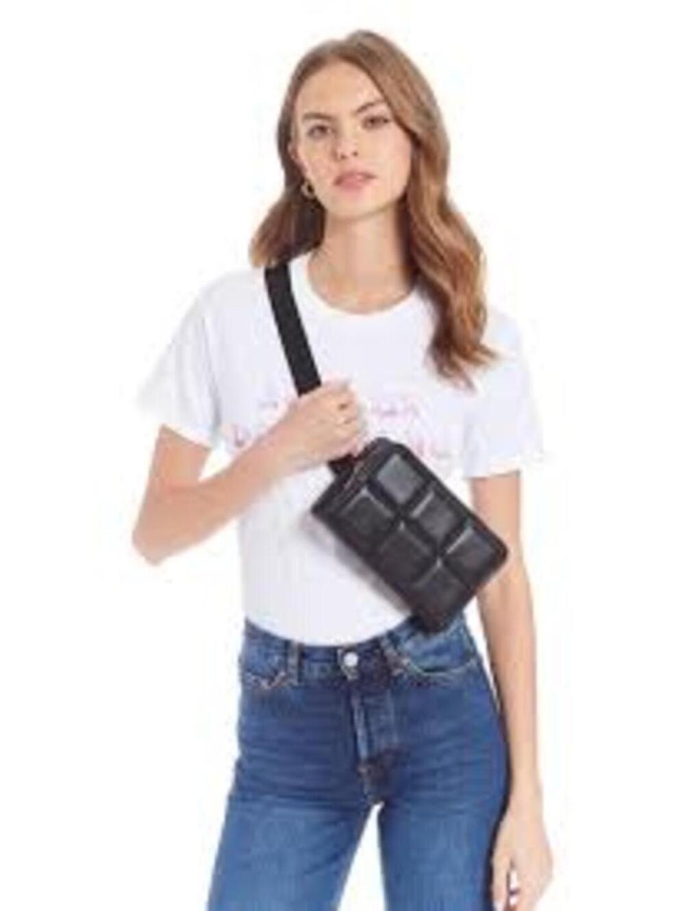 Amanda Uprichard Black Quilted Belt Bag